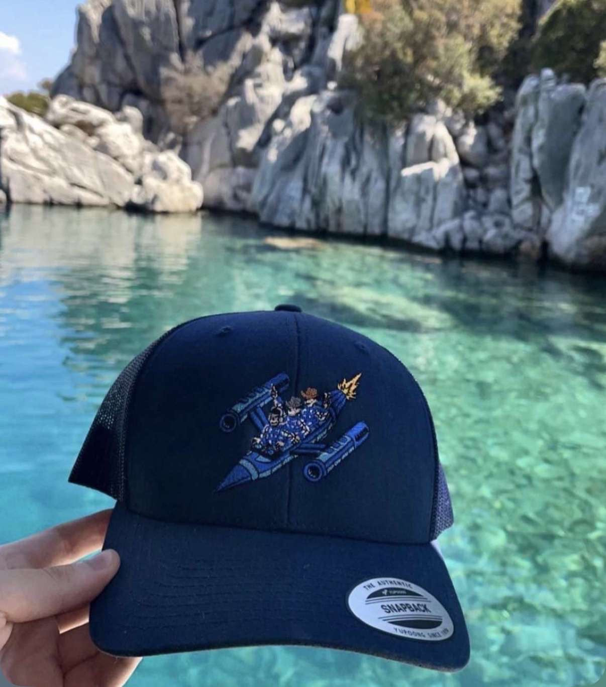 Space cowboy cap 🧢 (navy cap blue design)